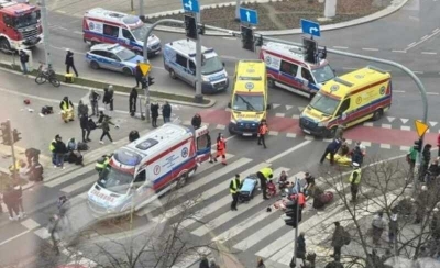 В Польше легковой автомобиль протаранил толпу пешеходов