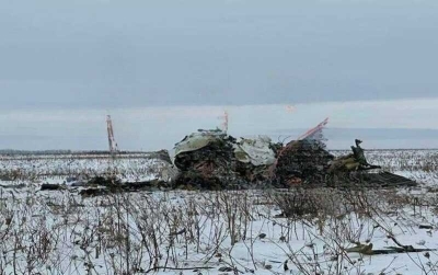 Обломки упавшего Ил-76 разбросало на пять километров в районе падения